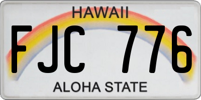 HI license plate FJC776