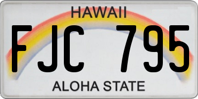 HI license plate FJC795