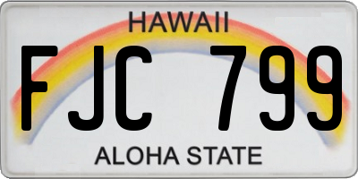 HI license plate FJC799