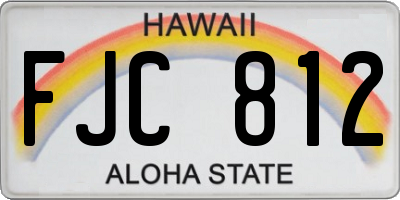HI license plate FJC812