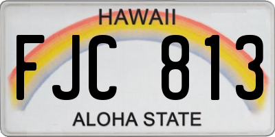 HI license plate FJC813