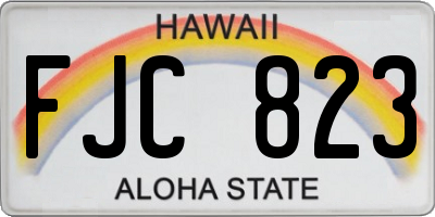 HI license plate FJC823