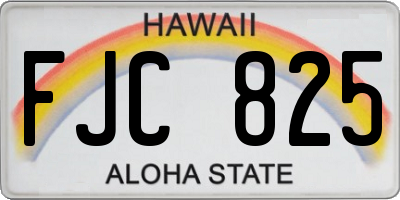 HI license plate FJC825