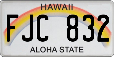 HI license plate FJC832
