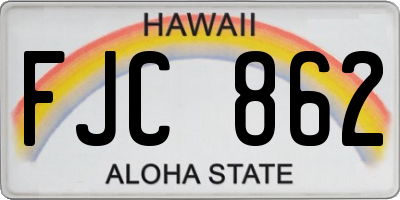 HI license plate FJC862