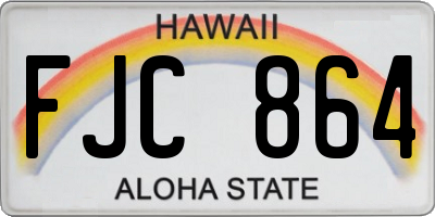HI license plate FJC864
