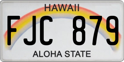 HI license plate FJC879