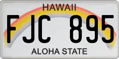 HI license plate FJC895