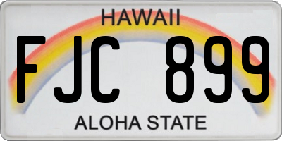 HI license plate FJC899
