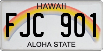 HI license plate FJC901