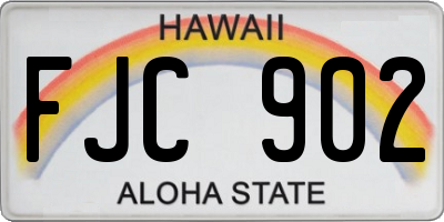 HI license plate FJC902