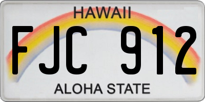 HI license plate FJC912
