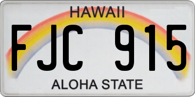 HI license plate FJC915