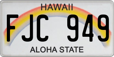 HI license plate FJC949