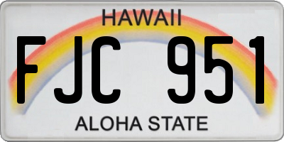 HI license plate FJC951