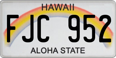 HI license plate FJC952