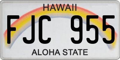 HI license plate FJC955