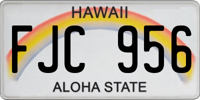 HI license plate FJC956