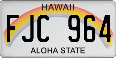 HI license plate FJC964