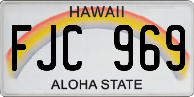HI license plate FJC969