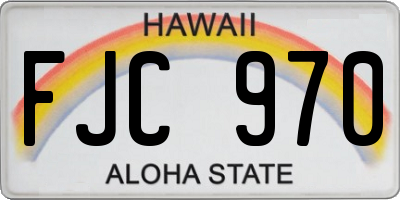 HI license plate FJC970