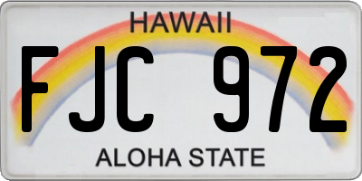 HI license plate FJC972