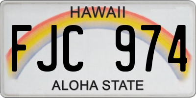 HI license plate FJC974
