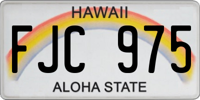 HI license plate FJC975
