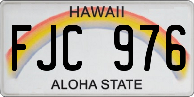 HI license plate FJC976