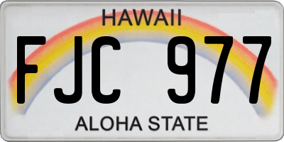 HI license plate FJC977