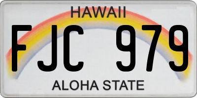 HI license plate FJC979