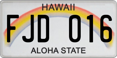 HI license plate FJD016