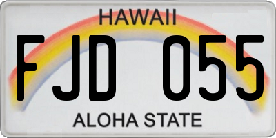 HI license plate FJD055