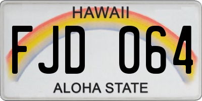 HI license plate FJD064