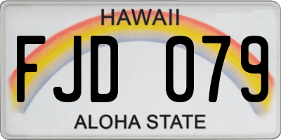 HI license plate FJD079