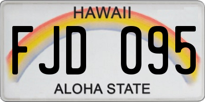 HI license plate FJD095