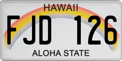 HI license plate FJD126