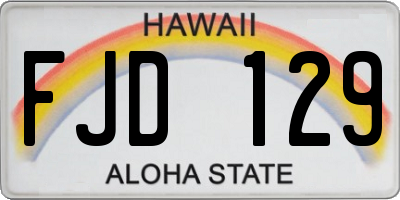 HI license plate FJD129