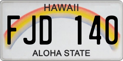 HI license plate FJD140