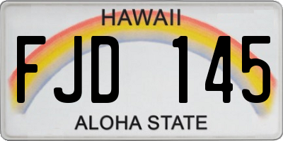 HI license plate FJD145
