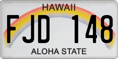 HI license plate FJD148