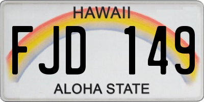 HI license plate FJD149