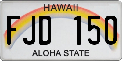 HI license plate FJD150