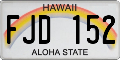 HI license plate FJD152