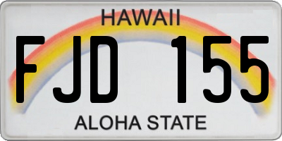 HI license plate FJD155