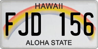 HI license plate FJD156
