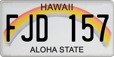 HI license plate FJD157
