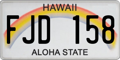 HI license plate FJD158