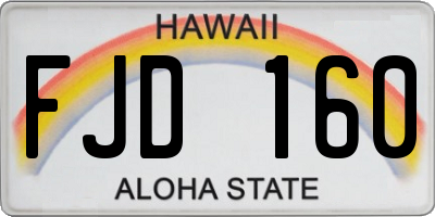 HI license plate FJD160