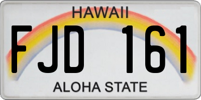 HI license plate FJD161